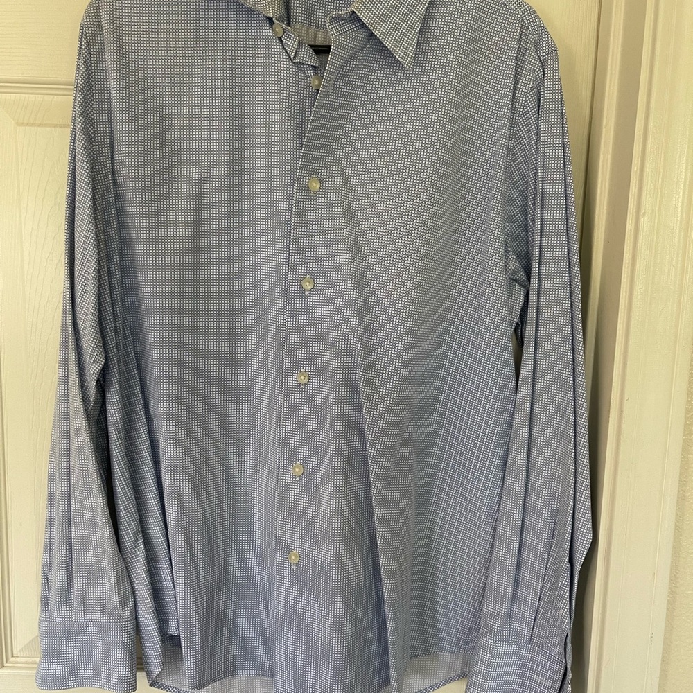 Express Light Blue Dress Shirt Long Sleeve